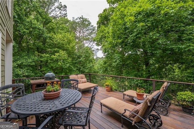 660 Glendalough Ct, Alpharetta, GA 30004 - deck featuring outdoor dining space