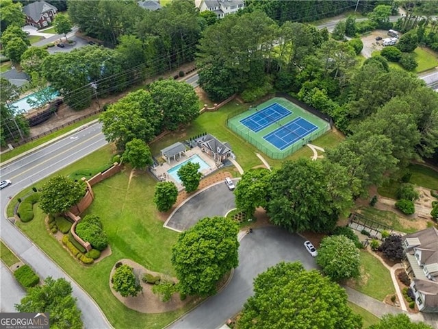 660 Glendalough Ct, Alpharetta, GA 30004 - aerial view of property and surrounding area featuring a pool