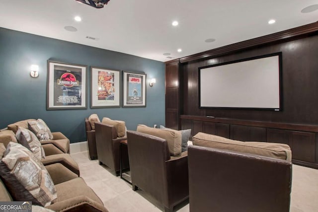3467 Brookleigh Ln NE, Atlanta, GA 30319 - home theater featuring light carpet and recessed lighting