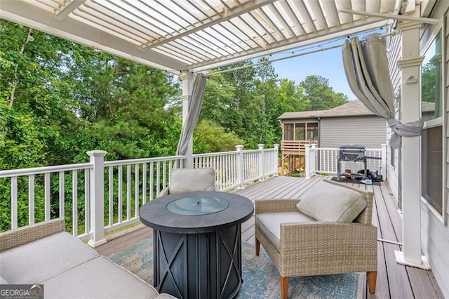 3390 Meadow Grass Dr, Dacula, GA 30019 - view of wooden deck