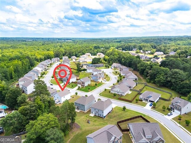 3390 Meadow Grass Dr, Dacula, GA 30019 - aerial view of residential area featuring a forest