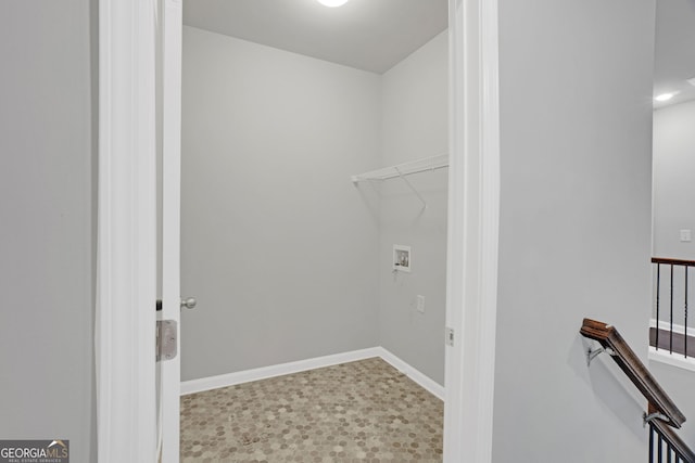 7043 Lancaster Xing, Flowery Branch, GA 30542 - laundry area featuring hookup for a washing machine and tile patterned floors