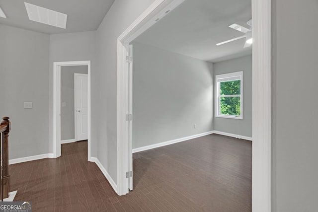 7043 Lancaster Xing, Flowery Branch, GA 30542 - hall with dark wood finished floors and baseboards