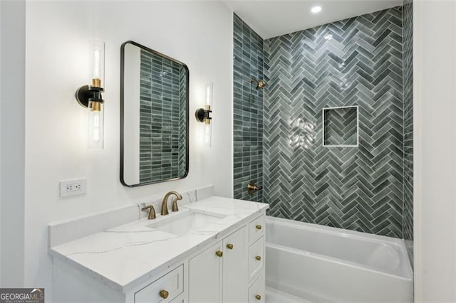1312 Becket Dr NE, Brookhaven, GA 30319 - full bathroom with vanity and  shower combination