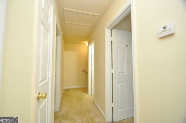 1824 Cedar Shoals Dr, Athens, GA 30605 - hallway with attic access and light carpet
