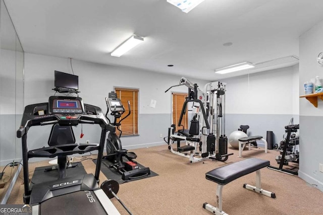 3071 Lenox Rd NE Unit 19, Atlanta, GA 30324 - workout area with carpet flooring and baseboards