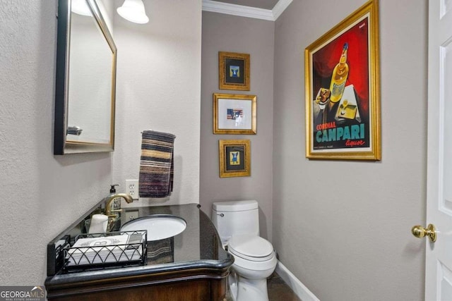 3071 Lenox Rd NE Unit 19, Atlanta, GA 30324 - bathroom with ornamental molding and vanity