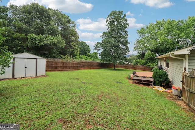 956 Euharlee Rd SW, Cartersville, GA 30120 - fenced backyard featuring a storage shed