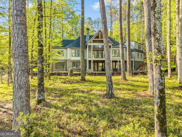 1281 Snug Harbor Dr, Greensboro, GA 30642 - view of front of home with a chimney