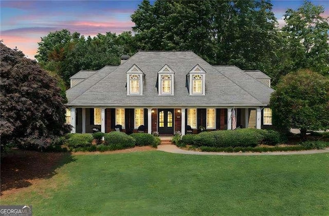 501 Avery Creek Pointe, Woodstock, GA 30188 - cape cod house with a front lawn and a porch
