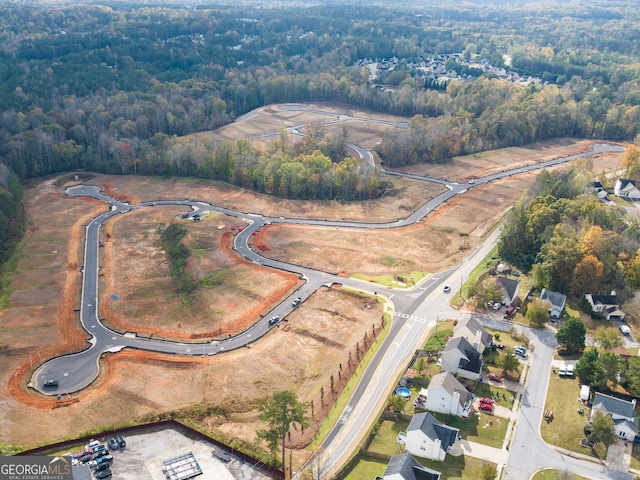504 Oak View Ln, Dallas, GA 30157 - aerial view of property and surrounding area featuring a heavily wooded area