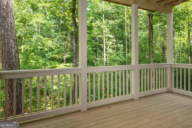 2164 James Aly, Atlanta, GA 30345 - wooden terrace with a forest view
