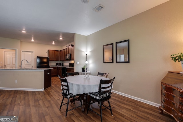 410 Meadowbend Cir, Athens, GA 30606 - dining room with dark wood finished floors