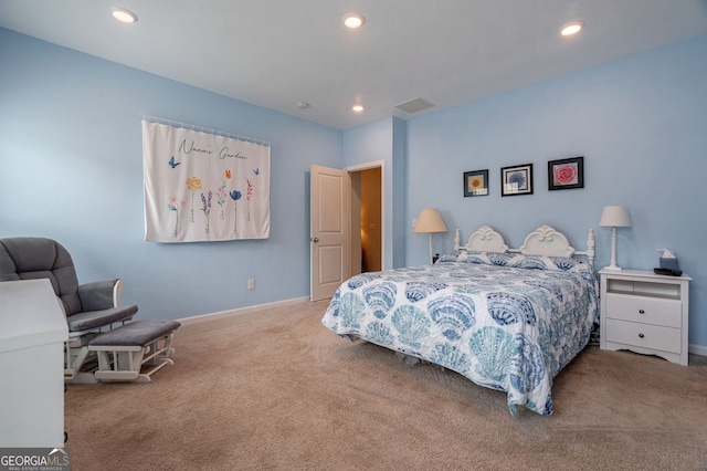 410 Meadowbend Cir, Athens, GA 30606 - bedroom with carpet floors and recessed lighting