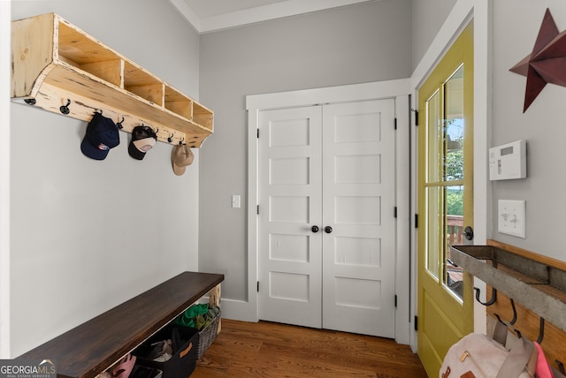 429 Hubert Harris Rd, Cornelia, GA 30531 - mudroom featuring wood finished floors