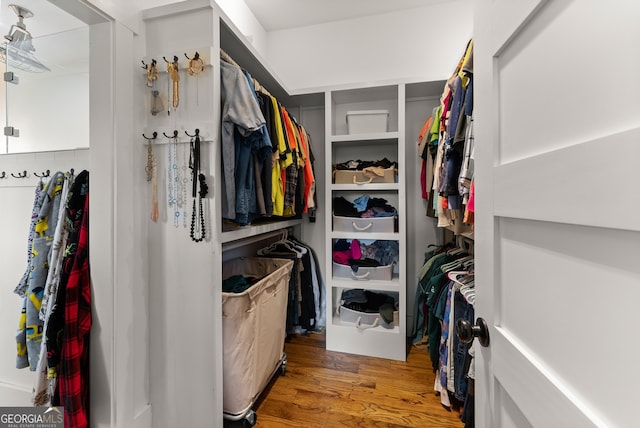 429 Hubert Harris Rd, Cornelia, GA 30531 - walk in closet with wood finished floors