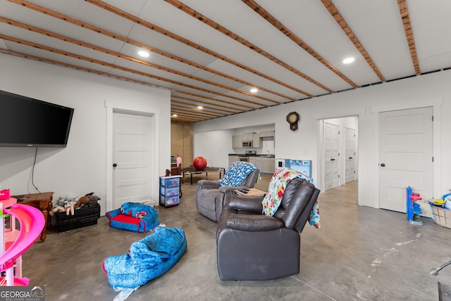 429 Hubert Harris Rd, Cornelia, GA 30531 - living area with concrete flooring and recessed lighting