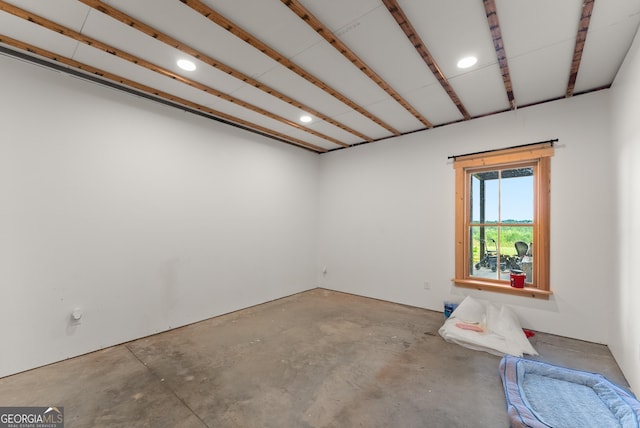 429 Hubert Harris Rd, Cornelia, GA 30531 - empty room with recessed lighting and unfinished concrete flooring