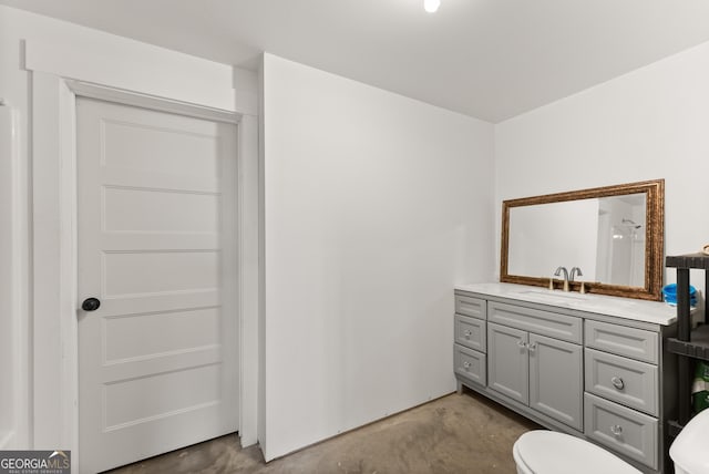 429 Hubert Harris Rd, Cornelia, GA 30531 - bathroom featuring unfinished concrete flooring and vanity