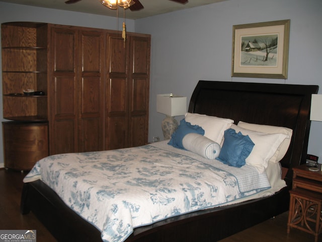 4098 Nancy Creek Way NE, Brookhaven, GA 30319 - bedroom with dark wood-type flooring