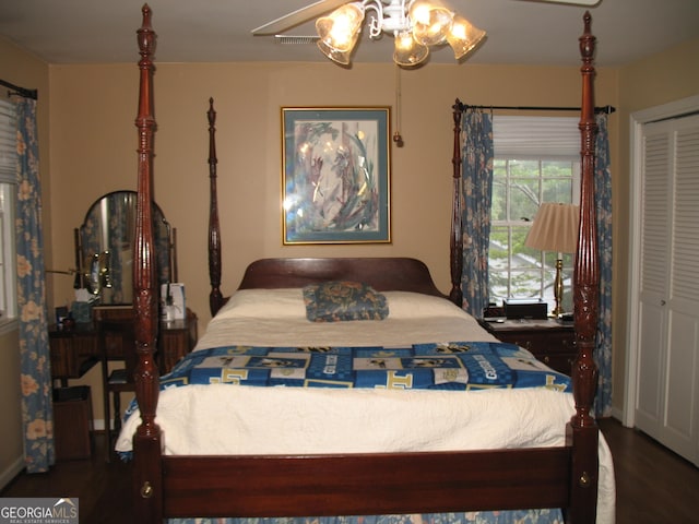 4098 Nancy Creek Way NE, Brookhaven, GA 30319 - bedroom with wood finished floors and a closet