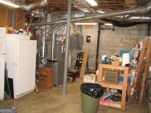 4098 Nancy Creek Way NE, Brookhaven, GA 30319 - unfinished below grade area with concrete block wall