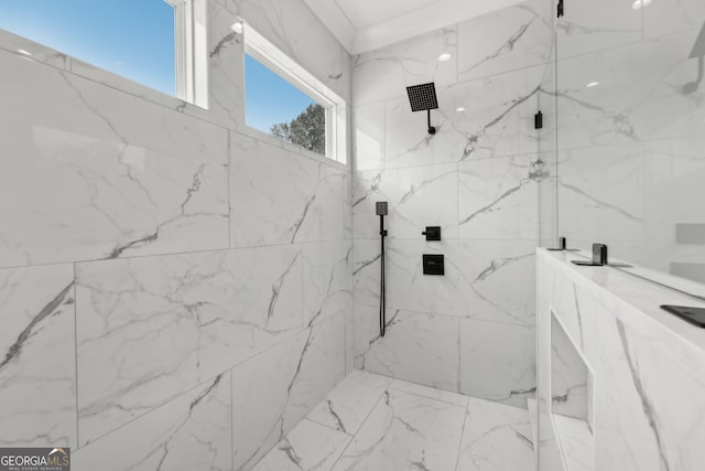 3735 Hamilton Mill Rd, Buford, GA 30519 - full bath featuring a marble finish shower