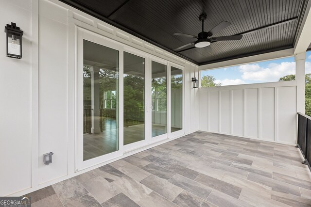 3735 Hamilton Mill Rd, Buford, GA 30519 - view of patio / terrace with a ceiling fan