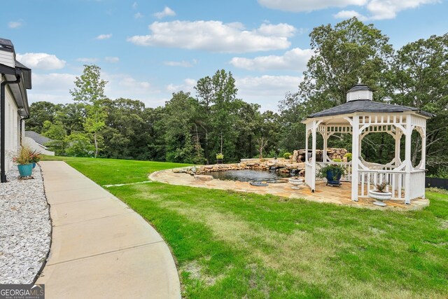 3735 Hamilton Mill Rd, Buford, GA 30519 - view of grassy yard featuring a gazebo