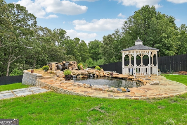 3735 Hamilton Mill Rd, Buford, GA 30519 - view of yard with a gazebo