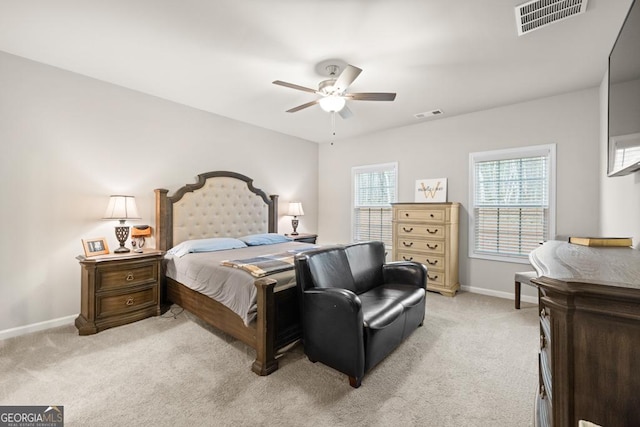 2046 Westbrook Rd, Commerce, GA 30530 - bedroom with light carpet and ceiling fan