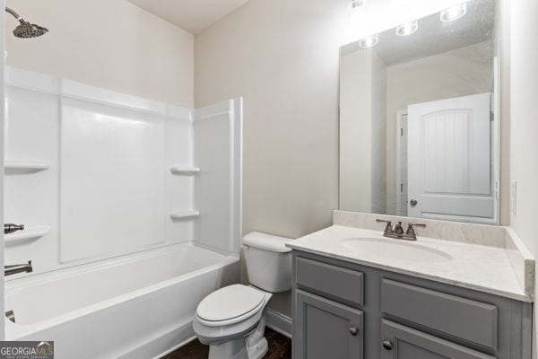 1494 Weeping Tree Cir, Hoschton, GA 30548 - bathroom with vanity and shower / washtub combination