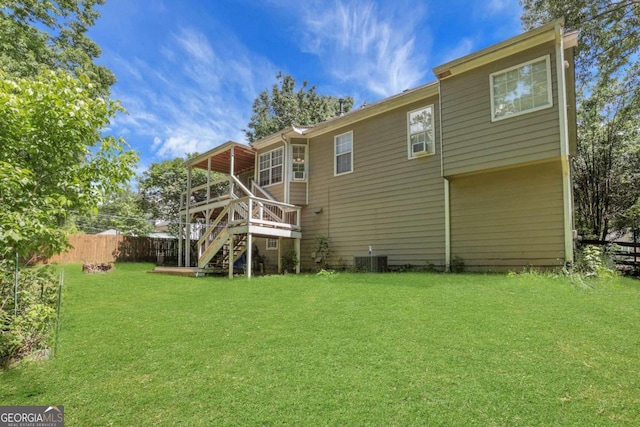 3820 Pheasant Run Trce, Cumming, GA 30028 - back of property with stairway and a deck