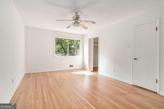1260 Fork Creek Trl, Decatur, GA 30033 - unfurnished bedroom featuring light wood finished floors and ceiling fan