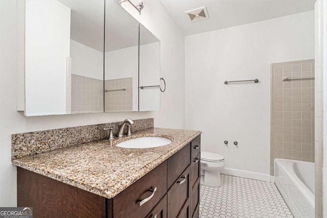 1260 Fork Creek Trl, Decatur, GA 30033 - full bathroom featuring vanity and shower / washtub combination