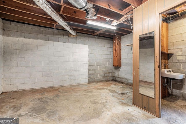 1260 Fork Creek Trl, Decatur, GA 30033 - unfinished below grade area featuring concrete block wall