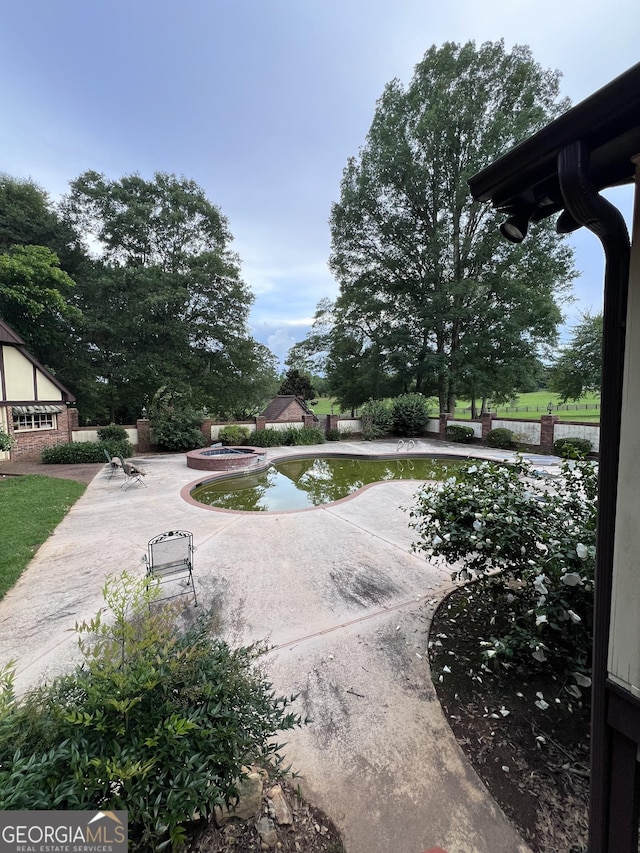 186 Kingston Rd, Colbert, GA 30628 - view of patio / terrace featuring a pool with connected hot tub