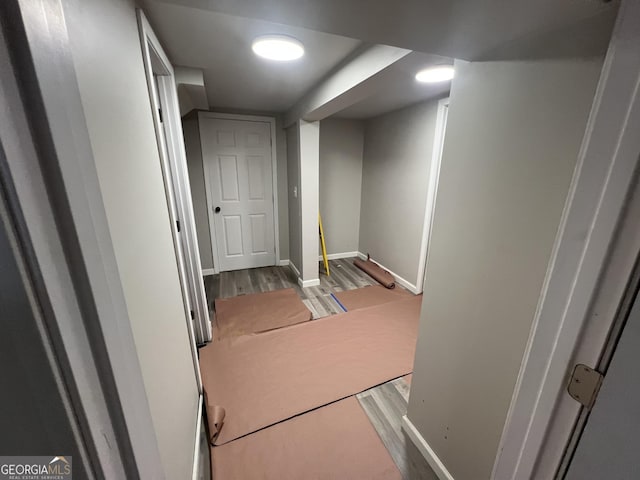 7128 Lady Heidi Ct, Jonesboro, GA 30236 - hall featuring wood finished floors and baseboards