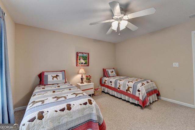 1640 Mount Mckinley Dr, Grayson, GA 30017 - bedroom featuring carpet flooring and a ceiling fan