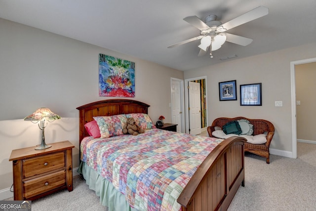 1640 Mount Mckinley Dr, Grayson, GA 30017 - bedroom featuring light carpet and ceiling fan