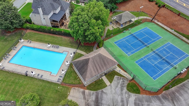 1640 Mount Mckinley Dr, Grayson, GA 30017 - aerial view of a pool area