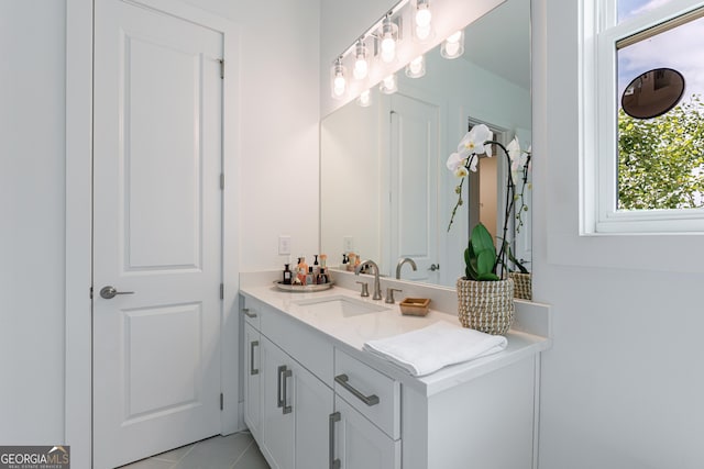 15755 Burdette Ct, Milton, GA 30004 - bathroom with vanity and tile patterned floors