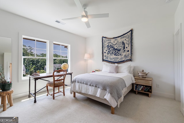 15755 Burdette Ct, Milton, GA 30004 - bedroom featuring carpet and ceiling fan
