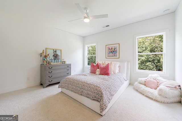 15755 Burdette Ct, Milton, GA 30004 - bedroom featuring carpet and ceiling fan