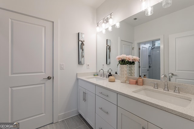15755 Burdette Ct, Milton, GA 30004 - full bath with double vanity and baseboards