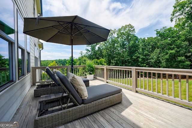 15755 Burdette Ct, Milton, GA 30004 - wooden deck featuring a yard