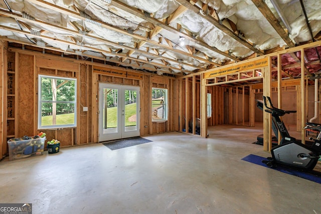 15755 Burdette Ct, Milton, GA 30004 - below grade area featuring french doors