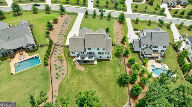 15755 Burdette Ct, Milton, GA 30004 - bird's eye view of a pool