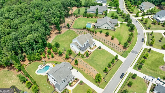 15755 Burdette Ct, Milton, GA 30004 - bird's eye view of a pool area