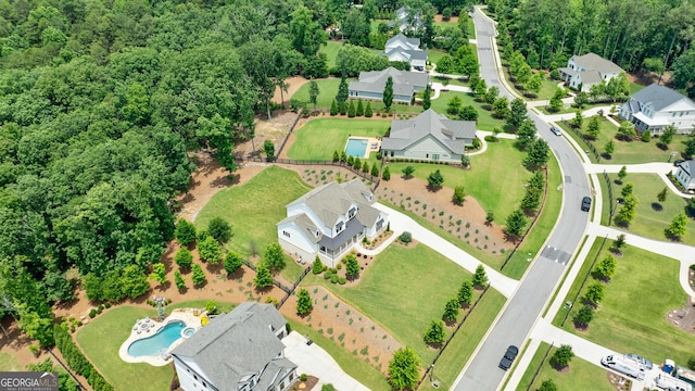 15755 Burdette Ct, Milton, GA 30004 - aerial view of residential area with a pool